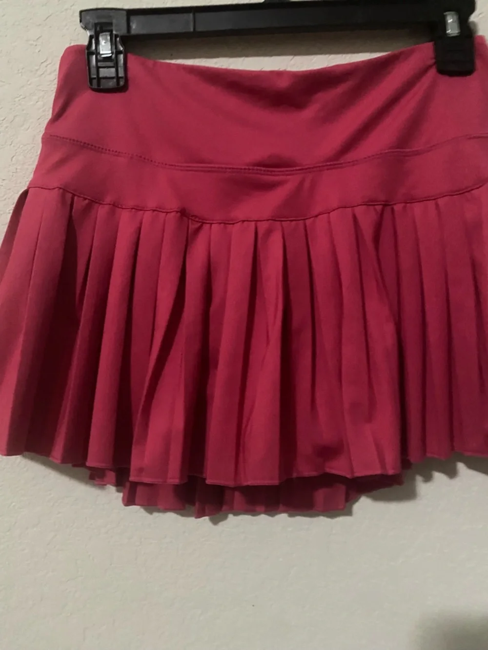 Gold Hinge Pink Pleated Tennis Pickleball Golf Attached Shorts Mini Skirt S - Picture 4 of 12